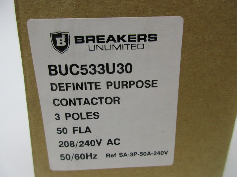 BREAKERS UNLIMITED BUC533U30 50A 208/240VAC NSMP
