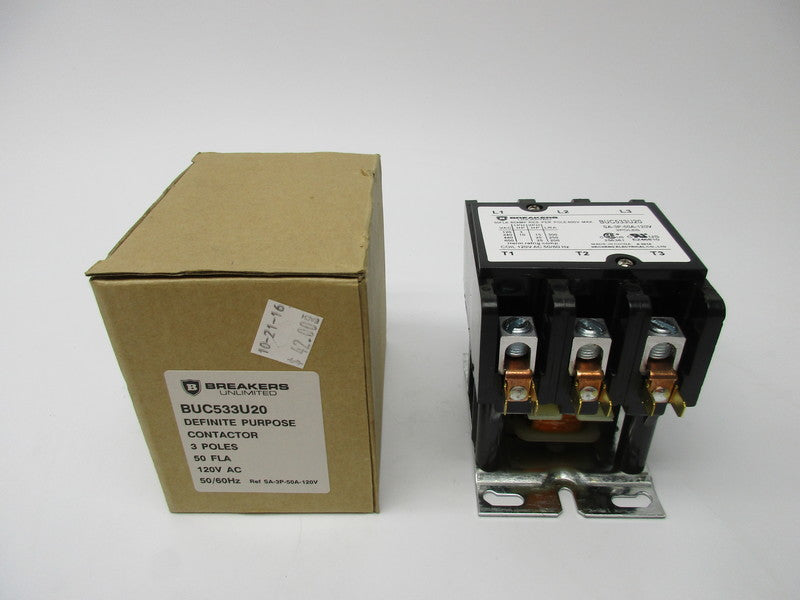BREAKERS UNLIMITED BUC533U20 50A 120VAC NSMP