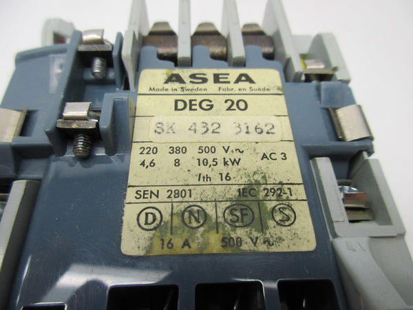 ASEA DEG20 SK4323162 16A 500V UNMP