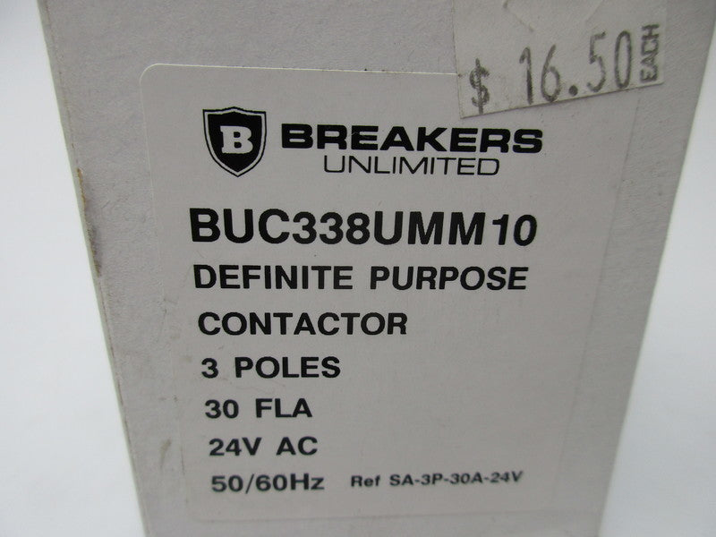 BREAKERS UNLIMITED BUC338UMM10 30A 24VAC NSMP