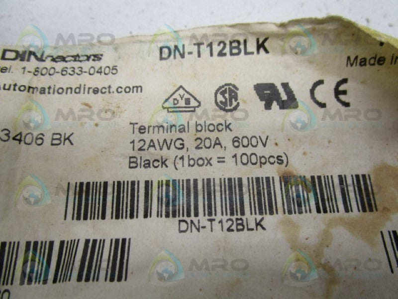 AUTOMATION DIRECT DN-T12BLK TERMINAL BLOCK  NSNP