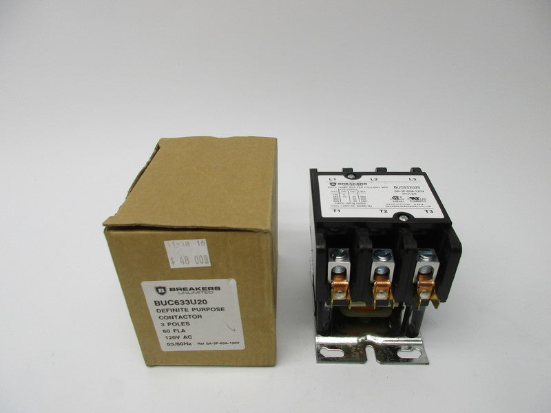 BREAKERS UNLIMITED BUC633U20 60A 120VAC NSMP