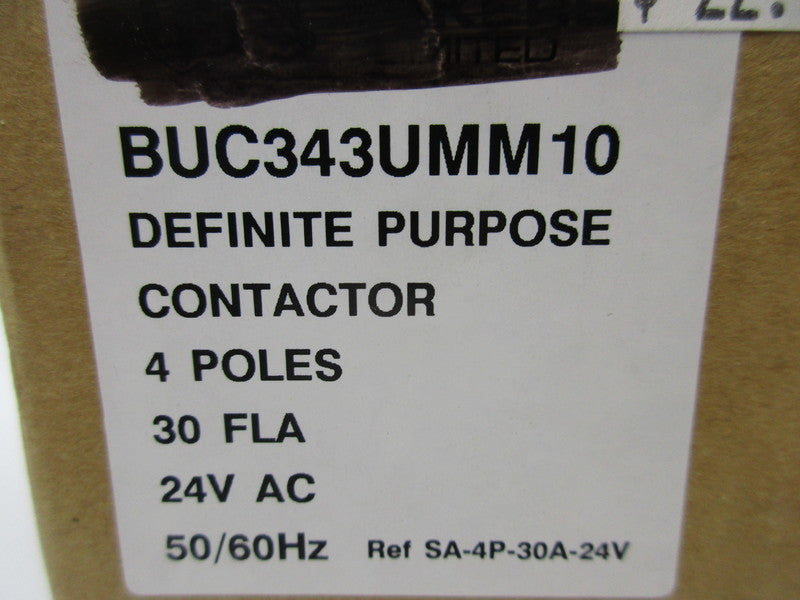 BREAKERS UNLIMITED BUC343UMM10 30A 24VAC NSMP