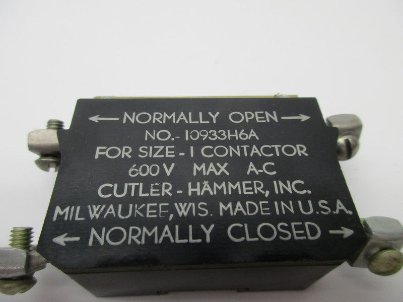 CUTLER HAMMER 10933H6A 600VAC UNMP