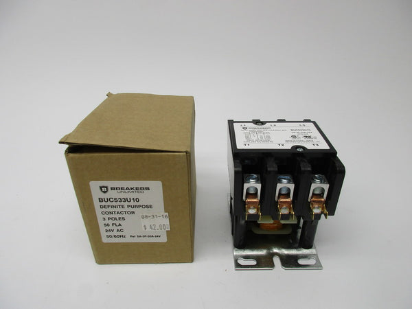 BREAKERS UNLIMITED BUC533U10 50A 24VAC NSMP