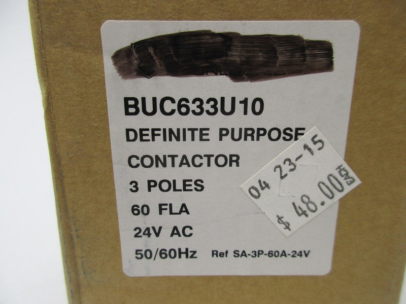 BREAKERS UNLIMITED BUC633U10 60A 24VAC NSMP