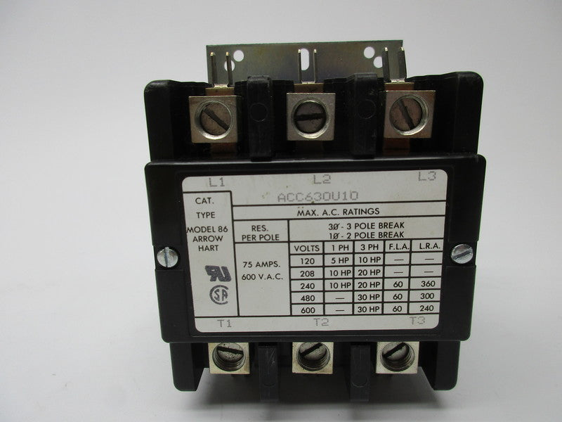 ARROW HART ACC630U10 75A 600VAC NSMP