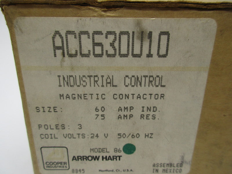 ARROW HART ACC630U10 75A 600VAC NSMP