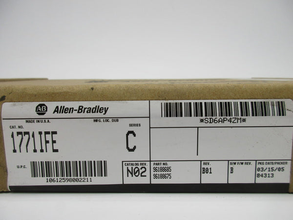 ALLEN BRADLEY 1771-IFE SER. C F/W B DATE: 2005 NSFS