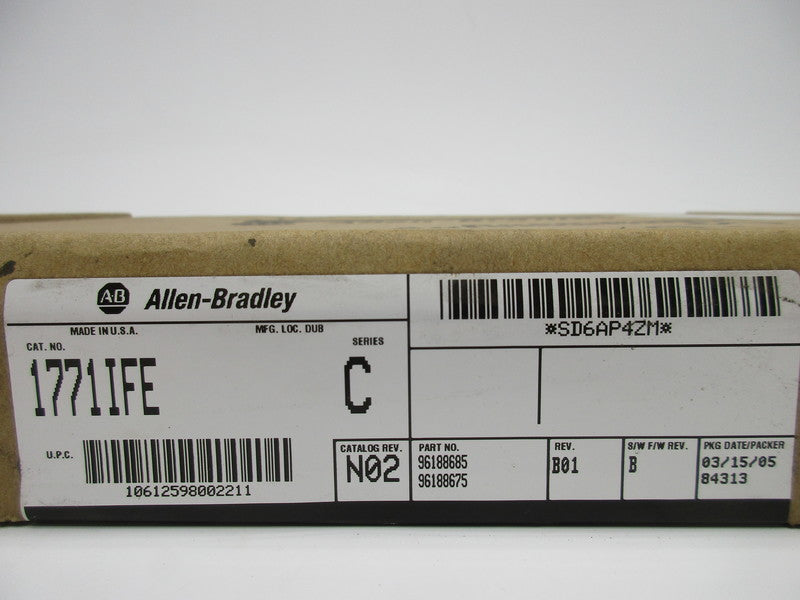 ALLEN BRADLEY 1771-IFE SER. C F/W B DATE: 2005 NSFS