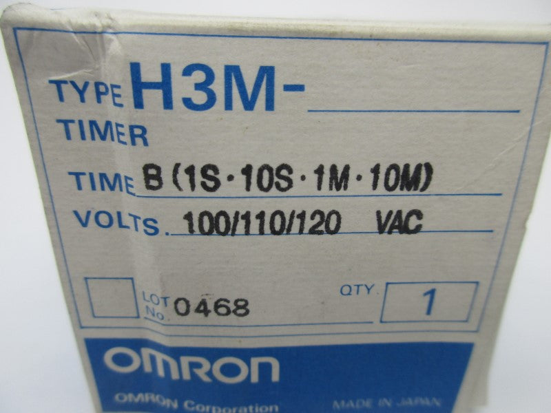OMRON H3M-B 1-10S/1-10MIN 100/110/120VAC NSMP