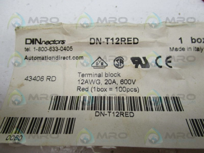 DINNECTORS DN-T12RED TERMINAL BLOCK  NSNP