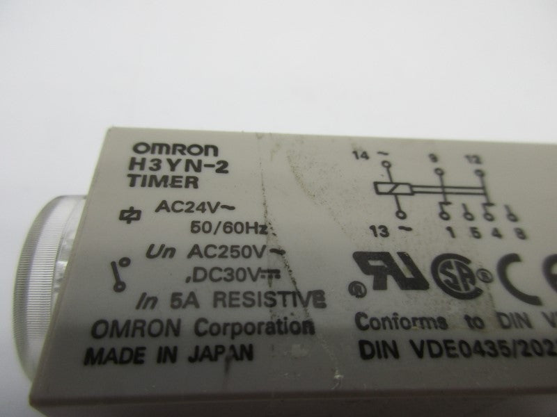 OMRON H3YN-2 1-10S/1-10MIN 24VAC NSNP