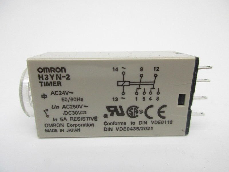 OMRON H3YN-2 1-10S/1-10MIN 24VAC UNMP