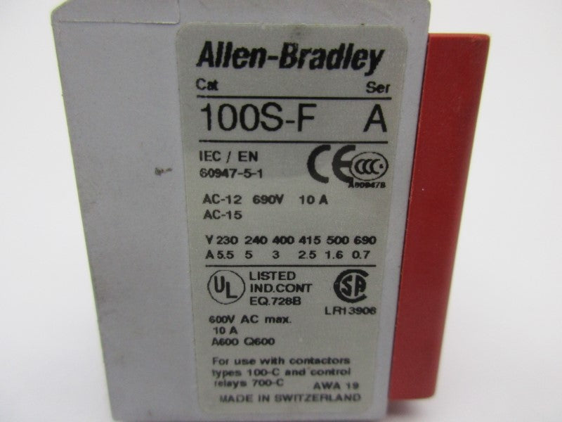 ALLEN BRADLEY 100S-F SER. A 10A 690V UNMP