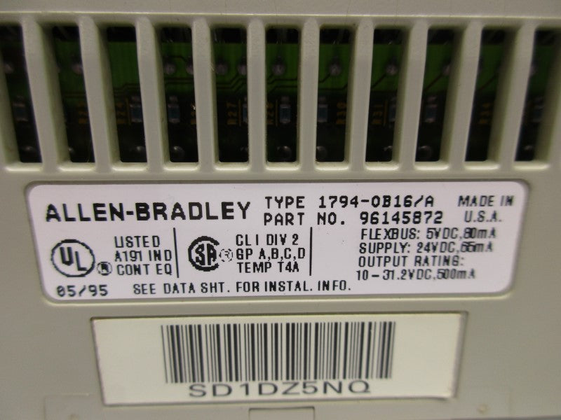 ALLEN BRADLEY 1794-OB16 SER. A 24VDC NSNP
