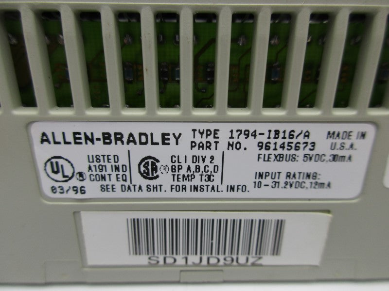 ALLEN BRADLEY 1794-IB16 SER. A UNMP