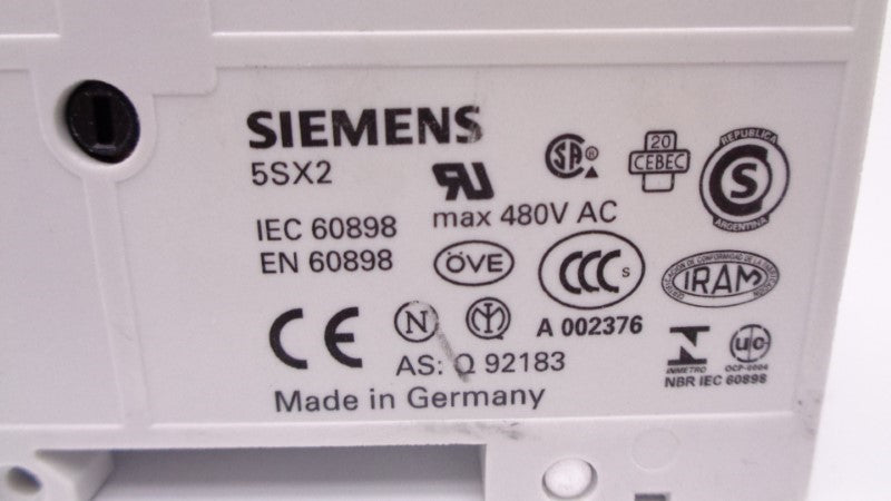 SIEMENS 5SX23-C20 20A 480VAC NSNP