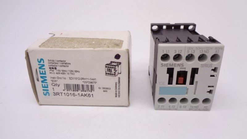 SIEMENS 3RT1016-1AK61 110/120V NSMP