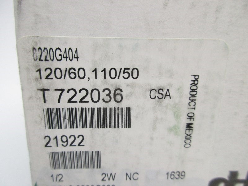 ASCO 8220G404 120/60 110/50 NSMP