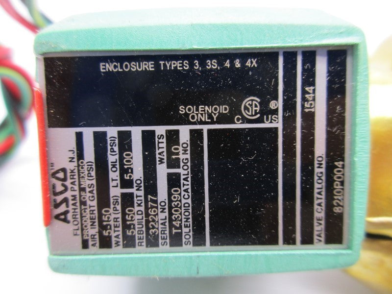 ASCO 8210P004 12-24/DC NSMP