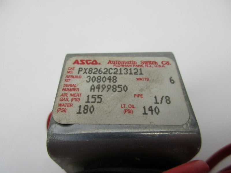 ASCO PX8262C213121 120/60 110/50 180PSI 1/8" UNMP