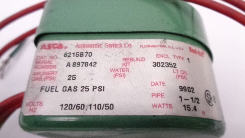 ASCO 8215B70 120/60 110/50 (AS PICTURED) NSNP