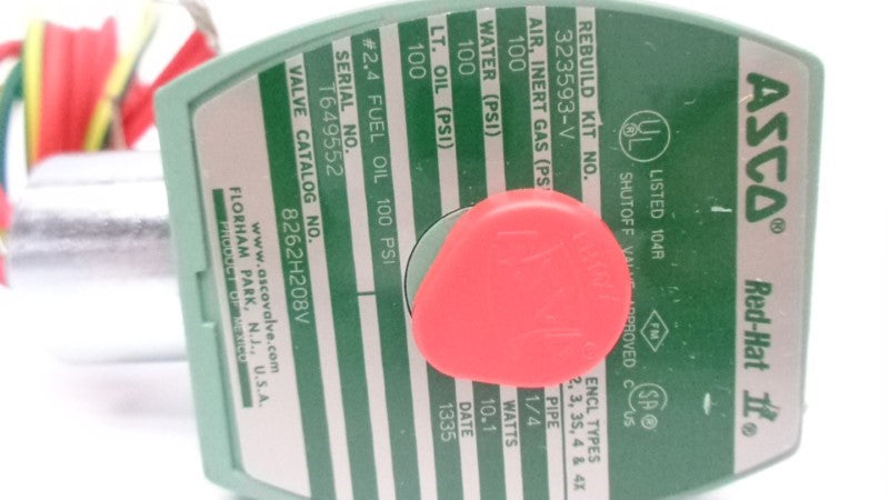 ASCO 8262H208V 6WTN4 120/60 110/50 NSMP
