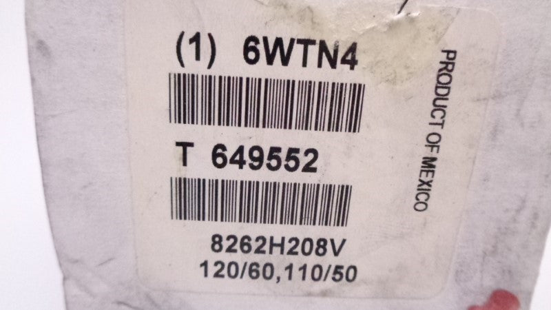 ASCO 8262H208V 6WTN4 120/60 110/50 NSMP