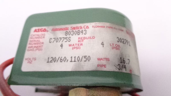 ASCO 8030B43 110/120V NSNP