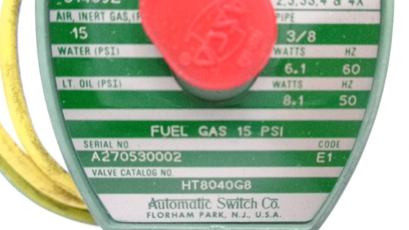 ASCO HT8040G8 110/120V 15PSI NSNP