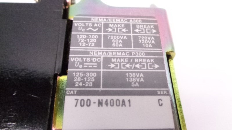 ALLEN BRADLEY 700-N400A1 SER. C UNMP