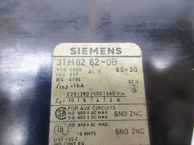 SIEMENS 3TH8262-0B 24VDC 16A UNMP