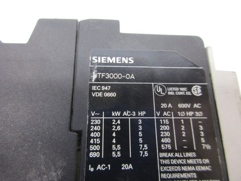 SIEMENS 3TF3000-0A 42/50V UNMP