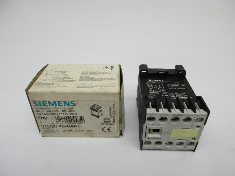 SIEMENS 3TH2040-0AK6 4A 110/120V NSMP