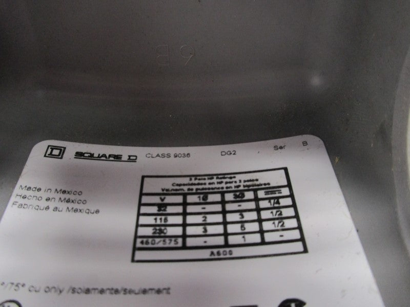 SQUARE D 9036-DG2 SER. B NSNP