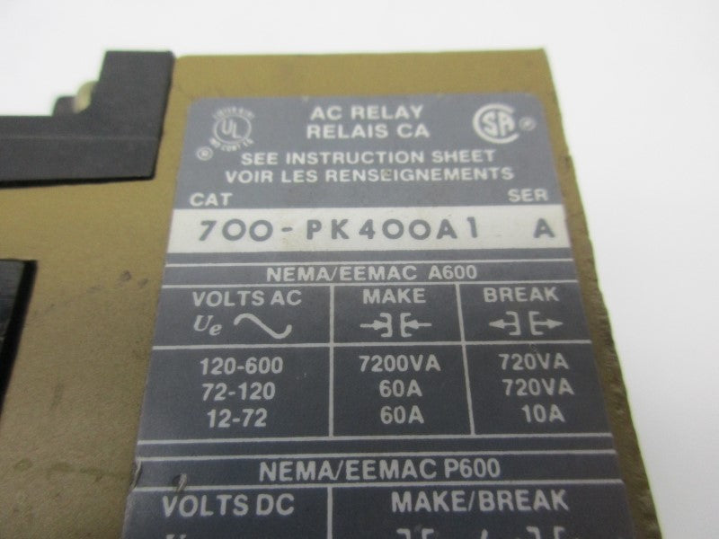 INDUSTRIAL SPARE PART 700-PK400A1 SER. A UNMP