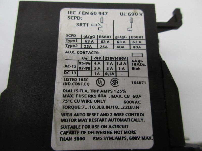SIEMENS 3RU1126-4AB0 11-16A UNMP
