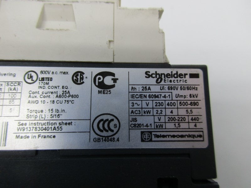 SCHNEIDER ELECTRIC LC1D09 690V UNMP