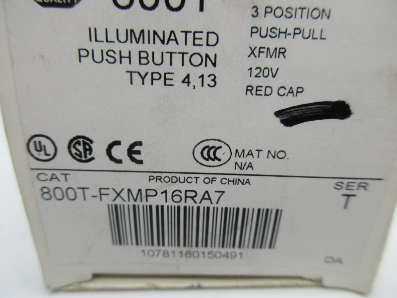 ALLEN BRADLEY 800T-FXMP16RA7 SER. T NSMP