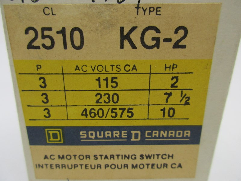 SQUARE D 2510KG-2 460/575V NSMP