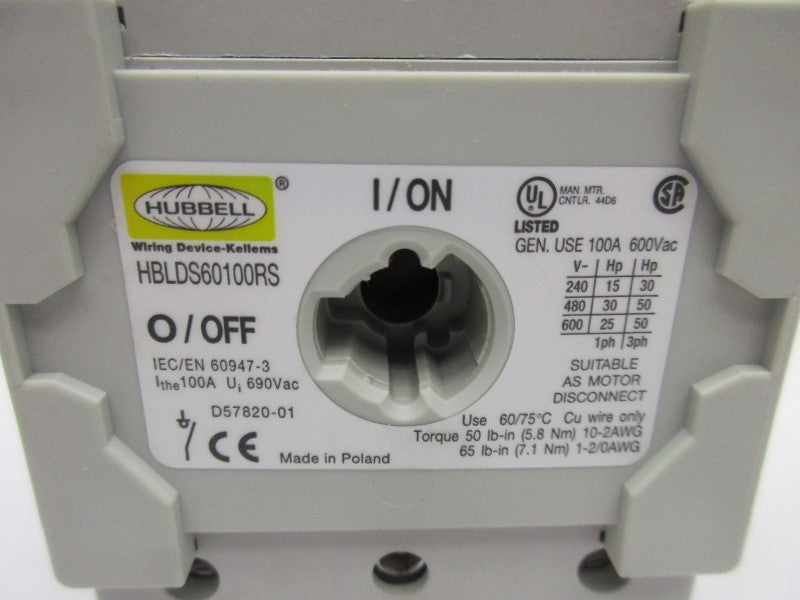HUBBELL HBLDS60100RS NSMP