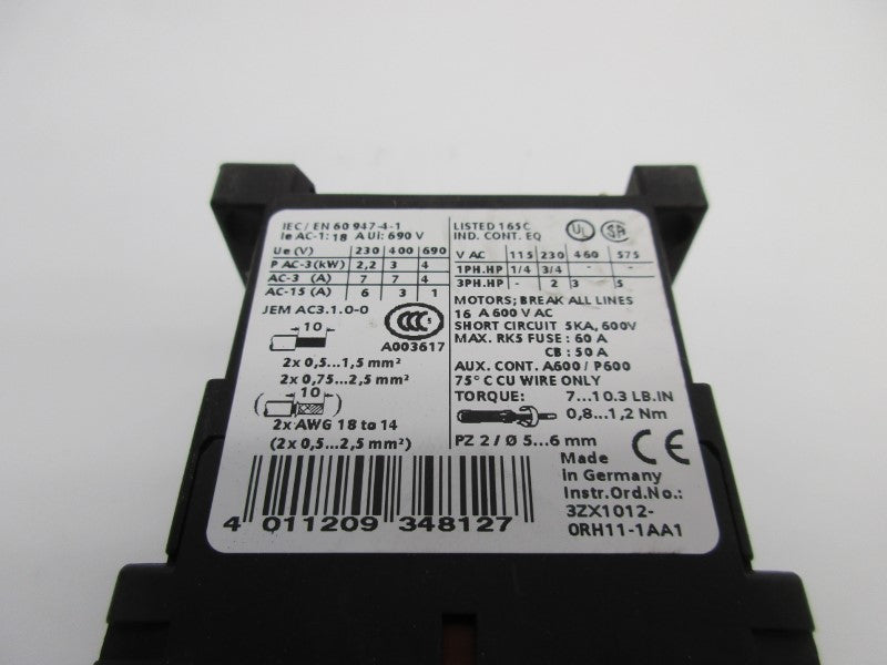 SIEMENS 3RT1015-1AK62 110/120V UNMP