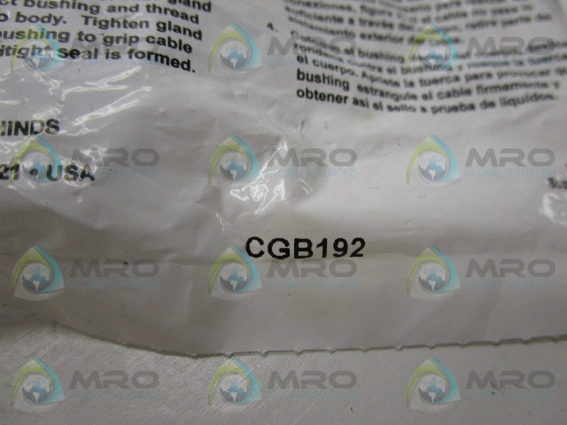 COOPER CROUSE HINDS CGB192 CONNECTOR 1/2INCH MALE * NEW IN FACTORY BAG *
