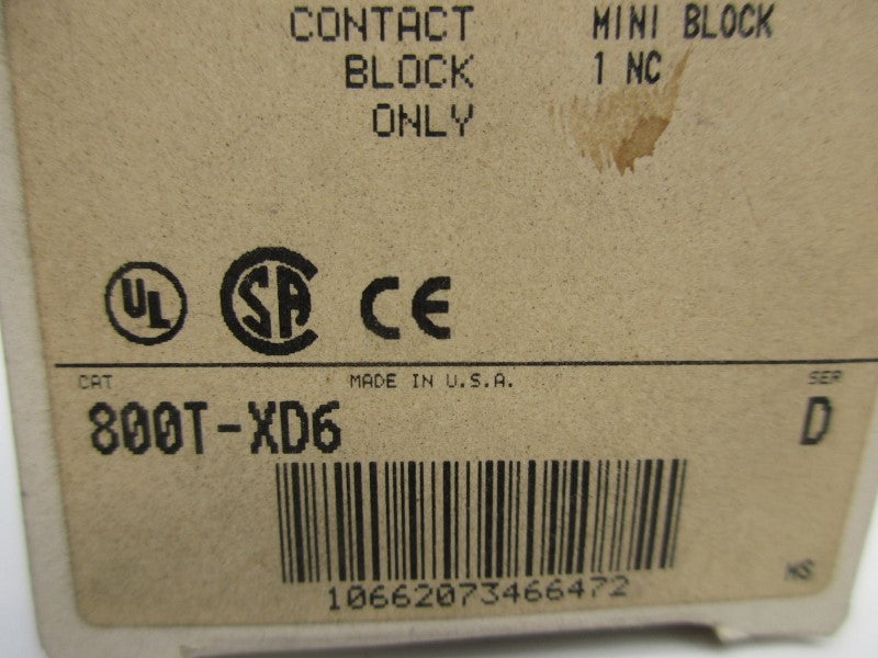 INDUSTRIAL SPARE PART 800T-XD6 SER. D NSMP