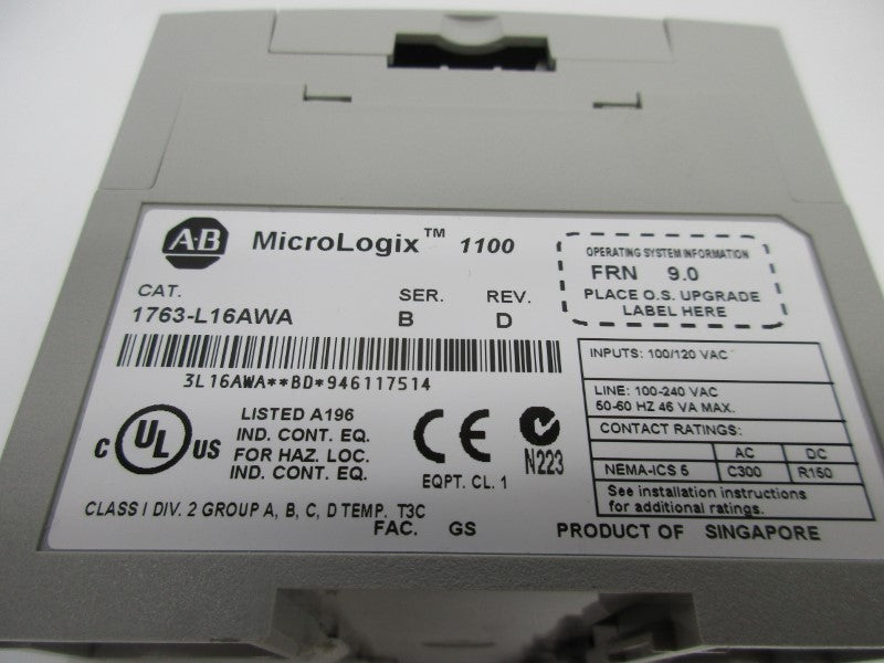 ALLEN BRADLEY 1763-L16AWA SER. B F/W 9.0 NSNP