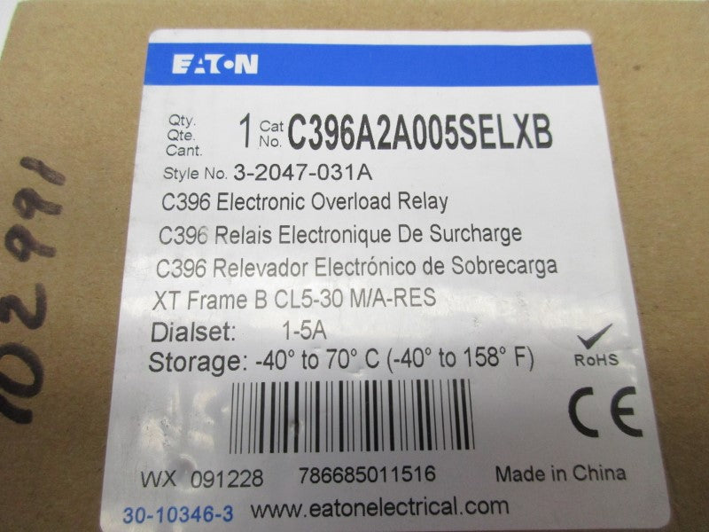 EATON C396A2A005SELXB 1-5A NSMP