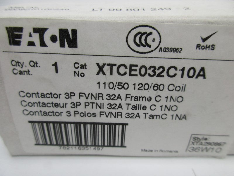 EATON XTCE032C10A 110/120V 32A NSMP