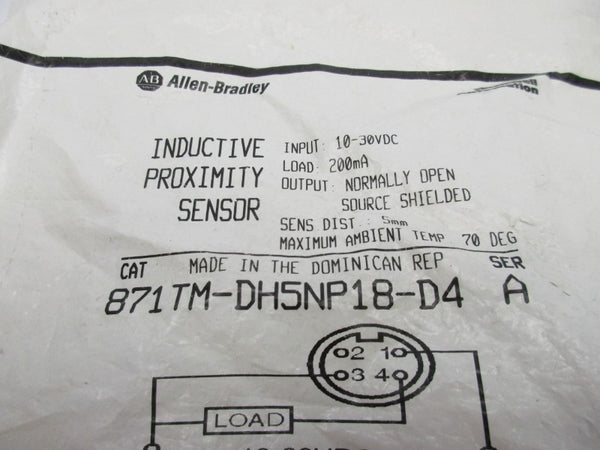 ALLEN BRADLEY 871TM-DH5NP18-D4 SER. A 10-30VDC NSMP