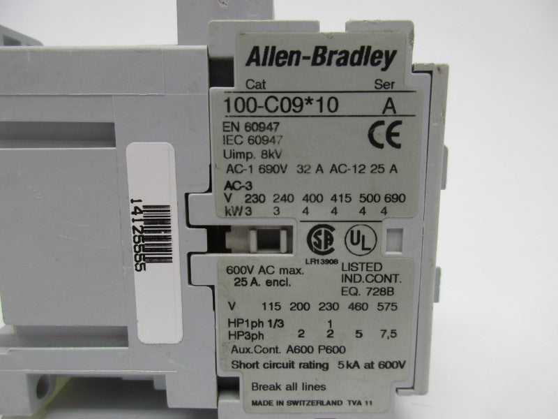 ALLEN BRADLEY 100-C09D10 SER. A 110/120V UNMP